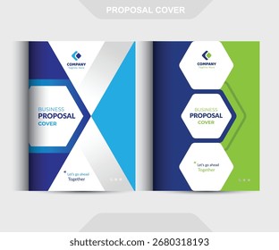 Os conceitos de modelo de design da capa da proposta são adequados para negócios corporativos	
