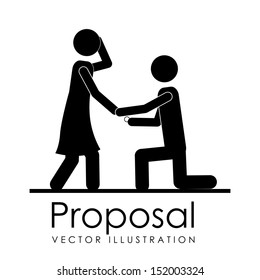 proposal design over white background vector illustration 