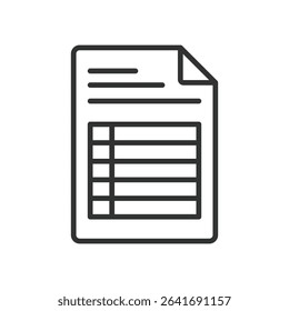 Proposal document, icon in line design. Business proposal, contract file, formal agreement, project brief, proposal form on white background vector. Proposal document, editable stroke icon