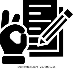 Proposal Icon Glyph Vector Illustration