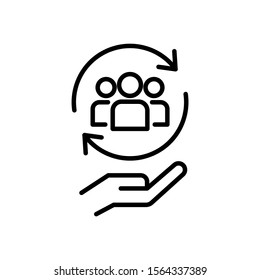 Proposal icon in line art style on white background, Network full services, Minimal vector icon, Vector illustration