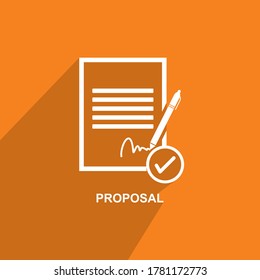proposal icon, Real estate icon vector