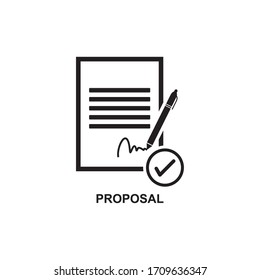 PROPOSAL ICON , REPORT ICON VECTOR