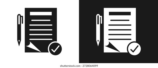 Conjunto De Iconos De Propuesta Glifo En Fondo Blanco Y Negro