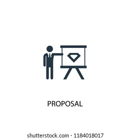 proposal icon. Simple element illustration. proposal concept symbol design. Can be used for web and mobile.