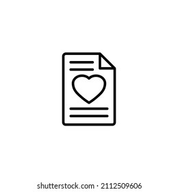 Proposal Letter with pair of engagement rings Concept, Lover Conversation on Paper Vector Icon design, Valentines Day Decor Postcard Symbol, fascination and glamour stock illustration
