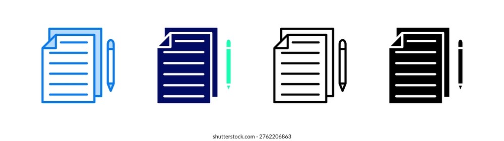 Proposal Multiple Style Icon Set Vector