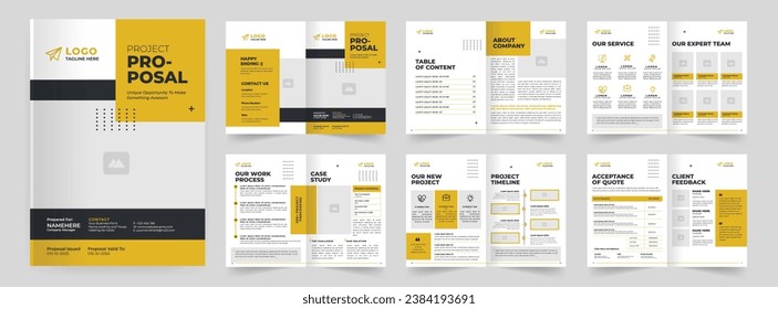 Proposal and  Project Proposal Template Brochure Layout 