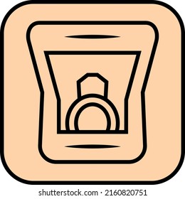 Proposal ring, illustration, vector on a white background.