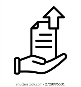 Icono de envío de propuestas - Estilo de iconos de contorno negro para contabilidad y negocios
