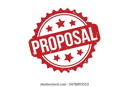 Proposal Stamp. Red Proposal Rubber grunge Stamp