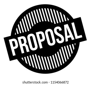 Proposal typographic stamp. Black circular stamp series.