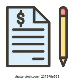 Proposal Vector Thick Line Filled Colors Icon For Personal And Commercial Use.
