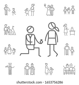 Proposal, wedding icon. Family life icons universal set for web and mobile