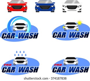 Proposals logos for car washes. The project saved an editable vector.