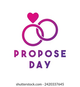 Propose Day. White background. Eps 10.