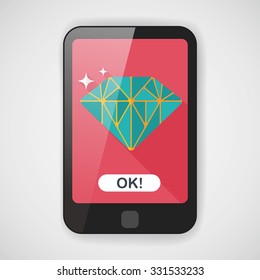 Propose diamond flat icon with long shadow,eps10