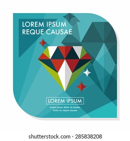 Propose diamond ring flat icon with long shadow,eps10