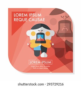 Propose diamond ring flat icon with long shadow,eps10