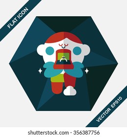 Propose diamond ring flat icon with long shadow,eps10