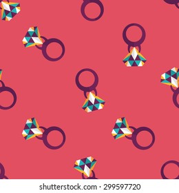 Propose diamond ring flat icon,eps10 seamless pattern background