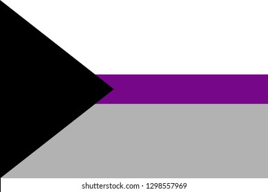 Proposed separate demisexual pride flag vector illustration. The flag created for popularizing and support the LGBT community in social media. The design graphic element is saved as a EPS file format.
