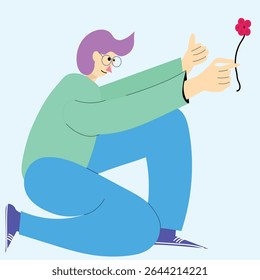 propondo a alguém que você ama design vetorial limpo e único ilustração mais recente