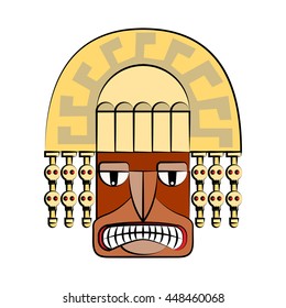 Props: mask of the ancient Aztec headdress