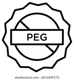 Propylene glycol free icon Simple outline vector logo