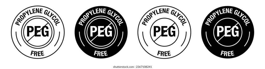 Propylene glycol free vector symbol set