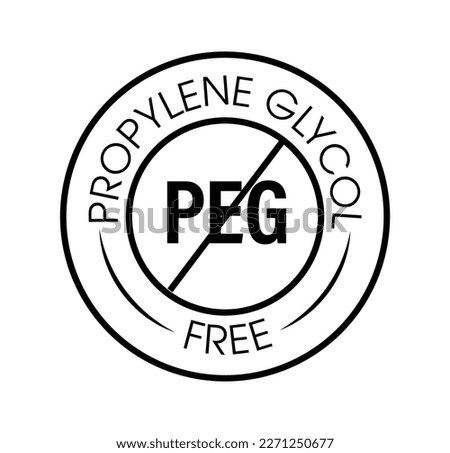 propylene glycol free vector symbol, black in color Foto stock © 