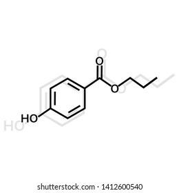 propylparaben vector icon on white background