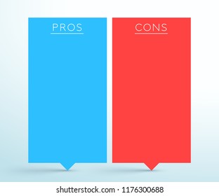 Pros And Cons 2 List Banners Infographic Template