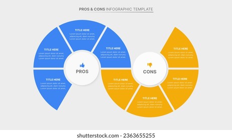 Pros and Cons Comparison Infographic Design Template