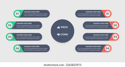 Pros and Cons, Do and Don’t, VS Versus Comparison Infographic Template Design