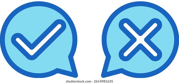Pros And Cons Icon Blue Vector Illustration