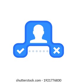 Pros and cons icon, vector