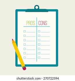 Pros And Cons List. 