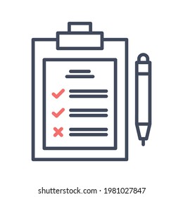 Pros and cons, list icon vector image. Can also be used for project management. Suitable for use on web apps, mobile apps and print media.