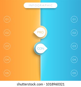 Pro's and Con's List Template With Arrow Points