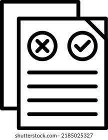 Diseño De Icono De Línea De Vector De Pros Y Cons