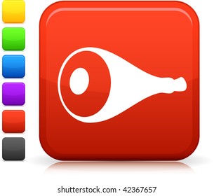 Prosciutto Ham icon on square internet button  Six color options included.