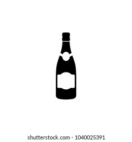 Prosecco bottle vector icon. Simple flat symbol on white background