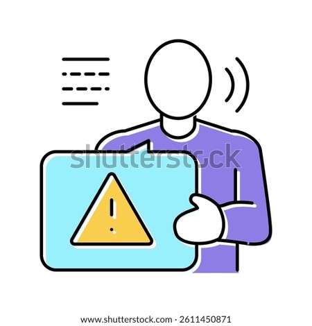 prosecution law color icon vector. prosecution law sign. isolated symbol illustration