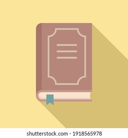 Icono del libro del fiscal. Ilustración plana del icono vectorial del libro del fiscal para el diseño web