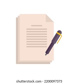 Prosecutor documents icon. Flat illustration of prosecutor documents vector icon isolated on white background