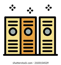Prosecutor folders icon. Outline prosecutor folders vector icon color flat isolated
