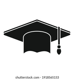 Prosecutor graduation hat icon. Simple illustration of prosecutor graduation hat vector icon for web design isolated on white background