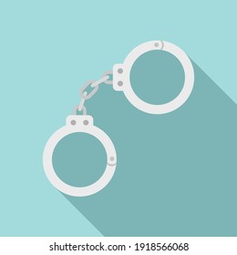 Prosecutor handcuffs icon. Flat illustration of prosecutor handcuffs vector icon for web design