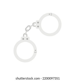 Prosecutor handcuffs icon. Flat illustration of prosecutor handcuffs vector icon isolated on white background